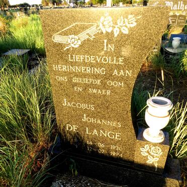 LANGE Jacobus Johannes, de 1930-1994