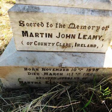 LEAMY Martin John 1835-1912