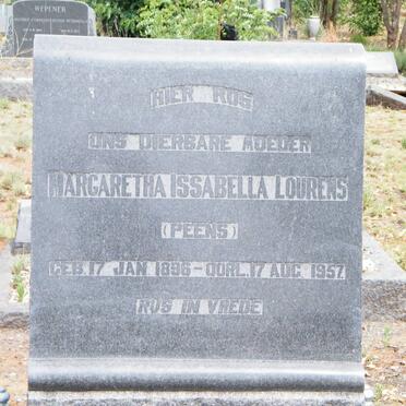 LOURENS Margaretha Issabella nee PEENS 1896-1957