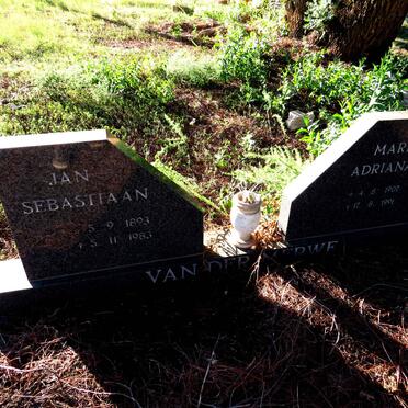 MERWE Jan Sebastiaan, van der 1893-1983 & Maria Adriana 1907-1991