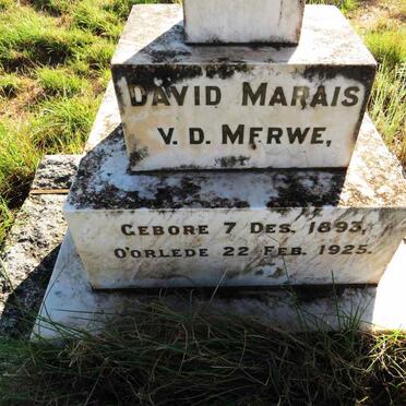 MERWE David Marais, v.d. 1893-1925