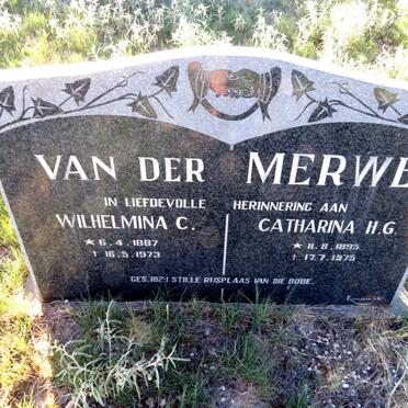 MERWE Wilhelmina C., van der 1887-1973 :: MERWE Catharina H.G., van der 1895-1975