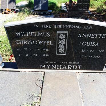 MYNHARDT Wilhelmus Christoffel 1945-1998 & Annette Louisa 1951-2015