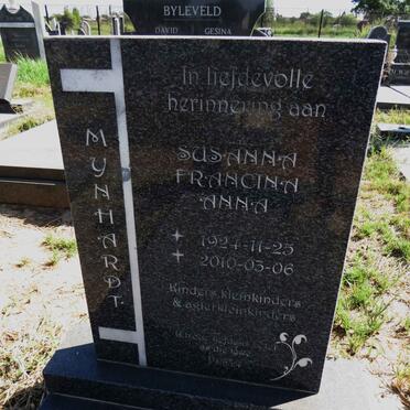 MYNHARDT Susanna Francina Anna 1924-2010