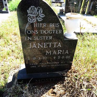 MOSTERT Janetta Maria 1970-1988