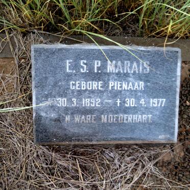 MARAIS E.S.P. nee PIENAAR 1892-1977
