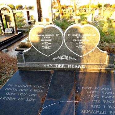 MERWE Karel Ronnie, van der 1936-2007 & Sylvia Elizabeth 1938-2006