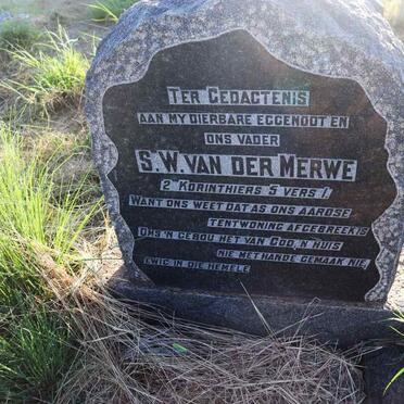 MERWE S.W., van der