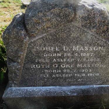 MASSON Isobel D. 1887-1898 :: MASSON Ruth O. Oke 1903-1906