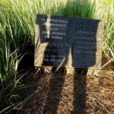 NIEKERK Maria C.C.B., van nee SMITH 1910-1997