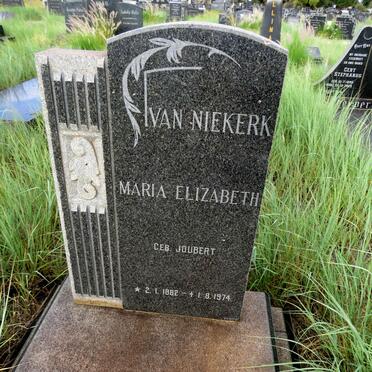 NIEKERK Maria Elizabeth, van nee JOUBERT 1882-1974