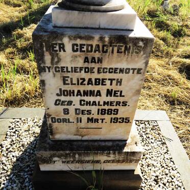 NEL Elizabeth Johanna nee CHALMERS 1889-1935