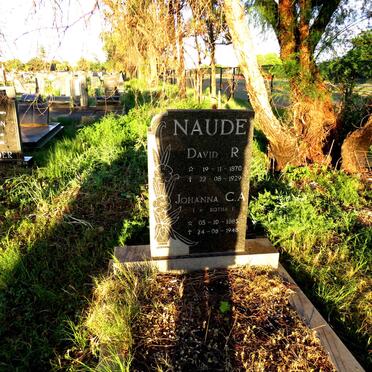 NAUDE David R. 1870-1929 & Johanna C.A. BOTHA 1885-1948