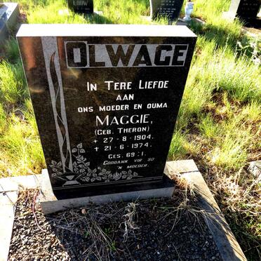 OLWAGE Maggie nee THERON 1904-1974