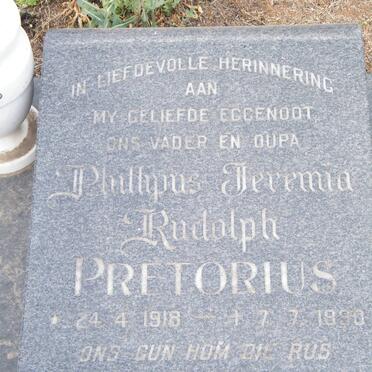 PRETORIUS Phillipus Jeremia Rudolph 1918-1990