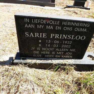 PRINSLOO Sarie 1932-2002