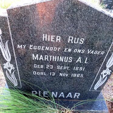 PIENAAR Marthinus A.L. 1891-1965