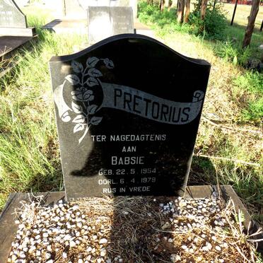 PRETORIUS Babsie 1954-1979