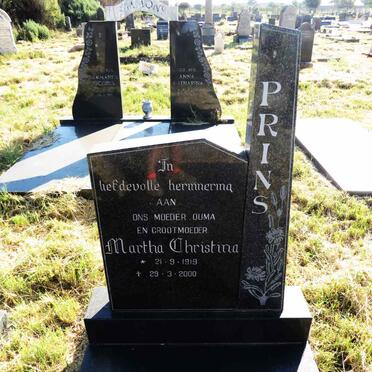 PRINS Martha Christina 1919-2000