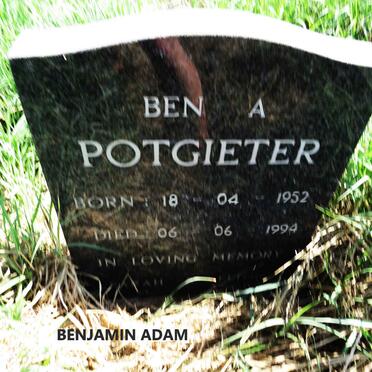 POTGIETER Benjamin Adam 1952-1994