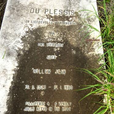 PLESSIS Willem Jean, du 1923-1980 