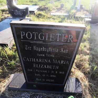 POTGIETER Catharina Maria Elizabeth nee PIETERSE 1913-1995