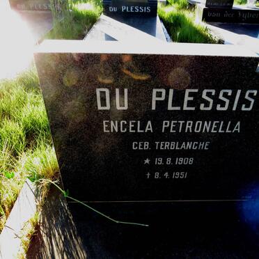 PLESSIS Engela Petronella, du nee TERBLANCHE 1908-1951