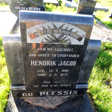 PLESSIS Hendrik Jacob, du 1890-1973