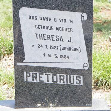PRETORIUS Theresa J. nee JOHNSON 1927-1984