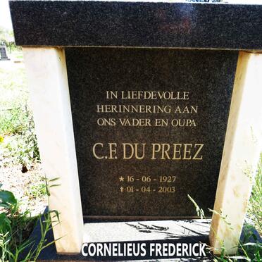 PREEZ Cornelieus Frederick, du 1927-2003