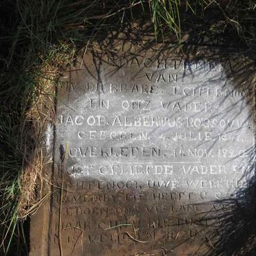 ROSSOUW Jacob Albertus 187?-1920