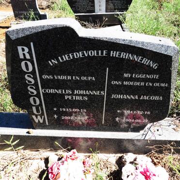 ROSSOUW Cornelis Johannes Petrus 1935-2007 & Johanna Jacoba 1943-2004