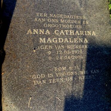 ROOTMAN Christiaan Machiel 1921-1976 & Anna Catharina Magdalena VAN NIEKERK 1925-2004_2