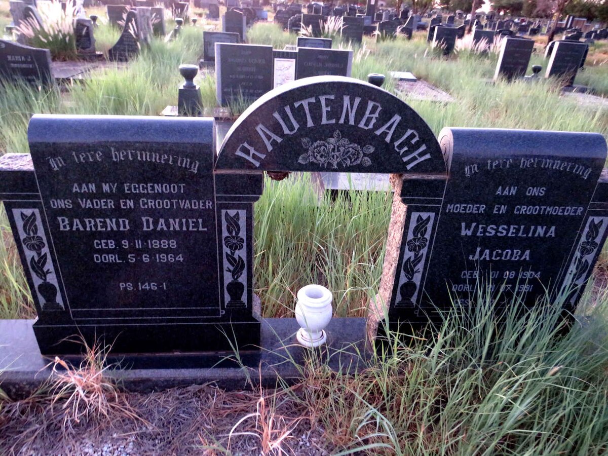 RAUTENBACH Barend Daniel 1888-1964 & Wesselina Jacoba 1904-1991_1