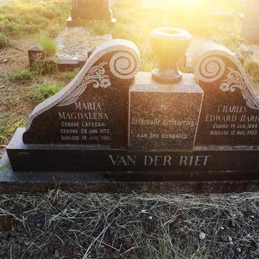 RIET Charles Edward Harick, van der 1864-1953 & Maria Magdalena LATEGAN 1872-1951