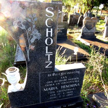 SCHOLTZ Maria Hendrina nee GROENEWALD 1905-1995