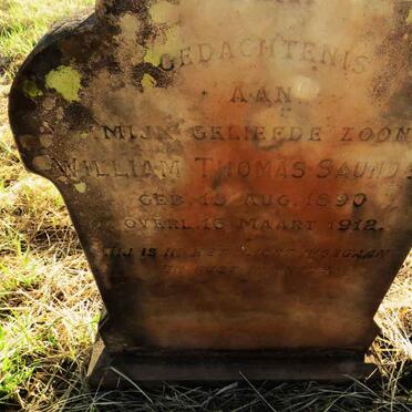 SAUNDERS William Thomas 1890-1912