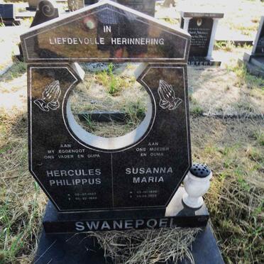 SWANEPOEL Hercules Philippus 1927-1999 & Susanna Maria 1930-2009