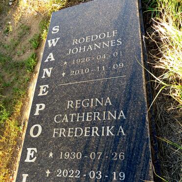 SWANEPOEL Roedolf Johannes 1926-2010 & Regina Catherina Frederika 1930-2022