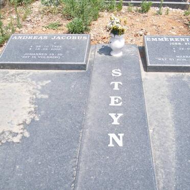 STEYN Andreas Jacobus 1923-2006 &amp; Emmerentia Lydia FOURIE 1927-