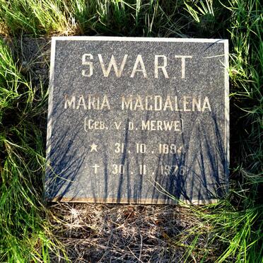 SWART Maria Magdalena nee v.d. MERWE 1894-1978
