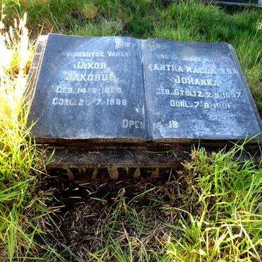SWANEPOEL Jacob Jacobus 1895-1986 & Martha Magdalena Johanna STOLTZ 1897-1981