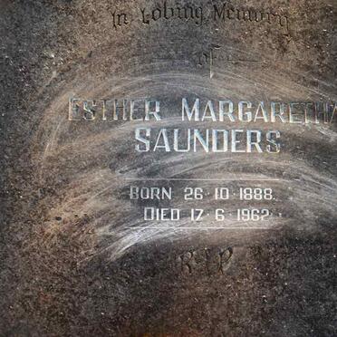 SAUNDERS Esther Margaretha 1888-1962