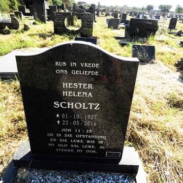 SCHOLTZ Hester Helena 1927-2016