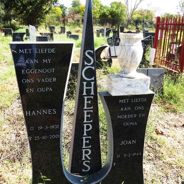 SCHEEPERS Hannes 1937-2001 & Joan 1944- 
