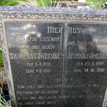 SWANEPOEL Nicolaas Johannes 1895-1961 & Susanna Johanna 1889-1981_2