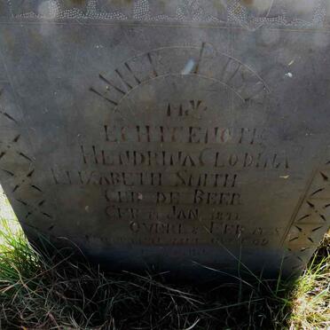 SMITH Hendrina Clodina Elizabeth nee DE BEER 18?1-1925