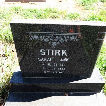 STIRK Sarah Ann 1911-1983