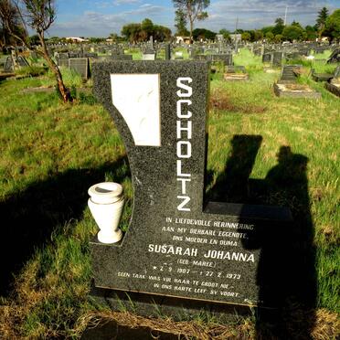 SCHOLTZ Susarah Johanna nee MAREE 1907-1973