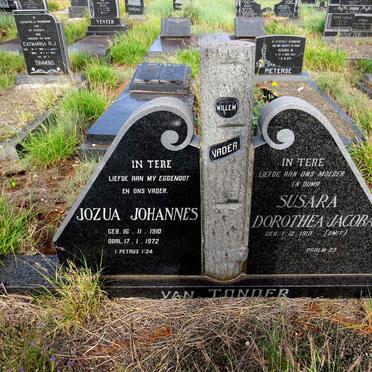 TONDER Jozua Johannes, van 1910-1972 & Susara Dorothea Jacoba SMIT 1913-